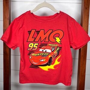 Red Pixar LMQ Cars Graphic T-Shirt